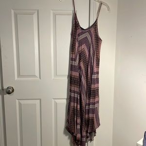 Purple Patterned Maxi Dress